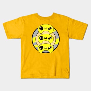 Yellow Triple Controller Kids T-Shirt